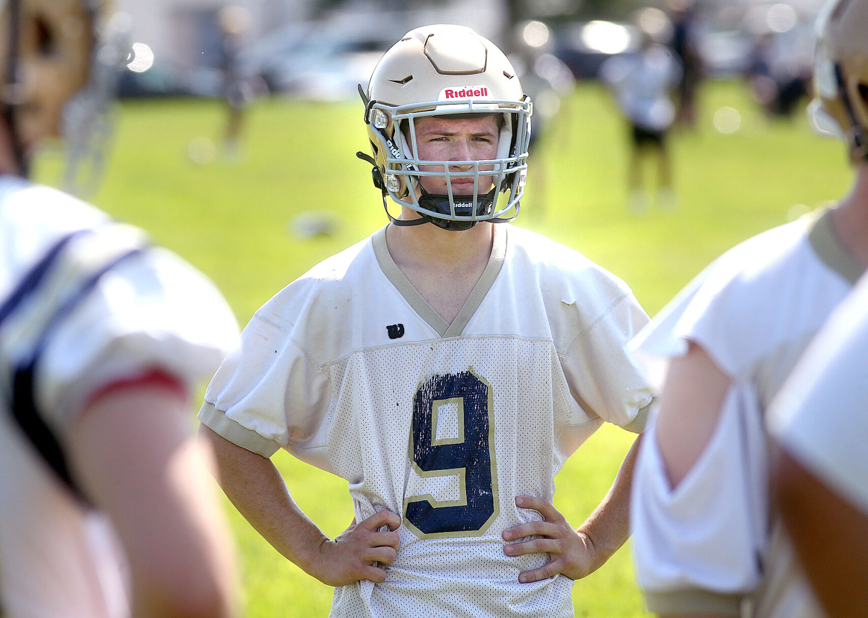 Aquinas FB practice-Calvin Hargrove